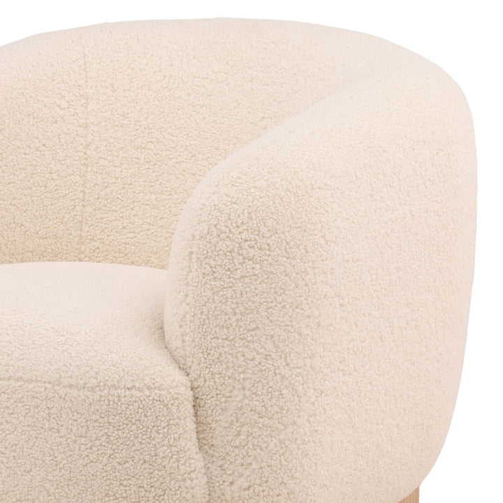 Montessa Cream Sherpa Lounge Chair, detail 2 view
