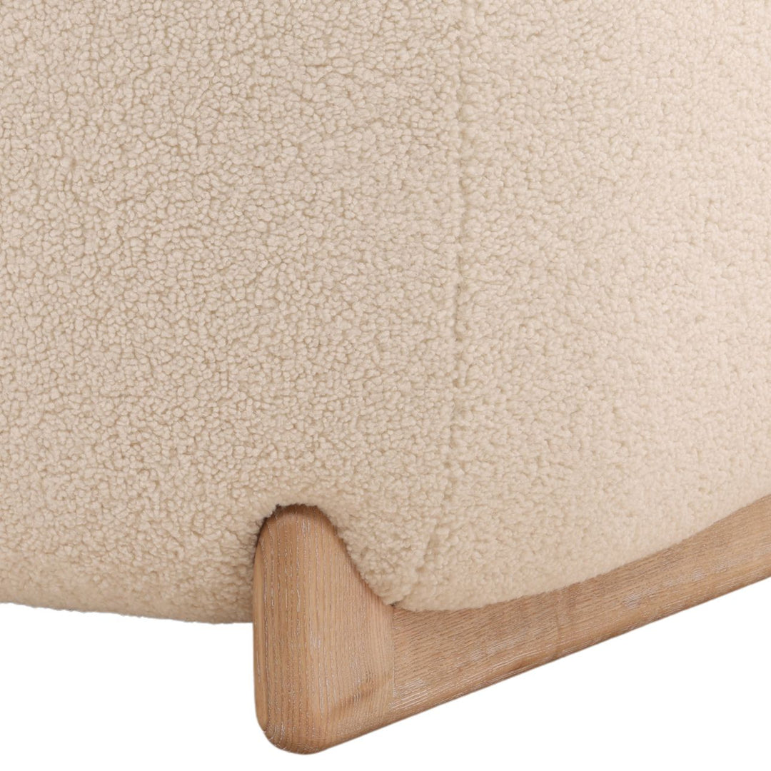 Montessa Cream Sherpa Lounge Chair, detail 3 view