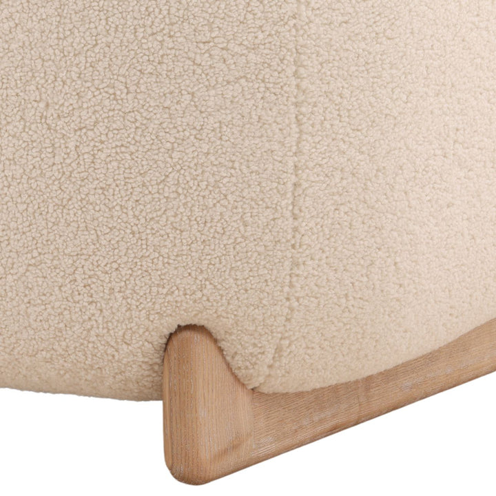 Montessa Cream Sherpa Lounge Chair, detail 3 view