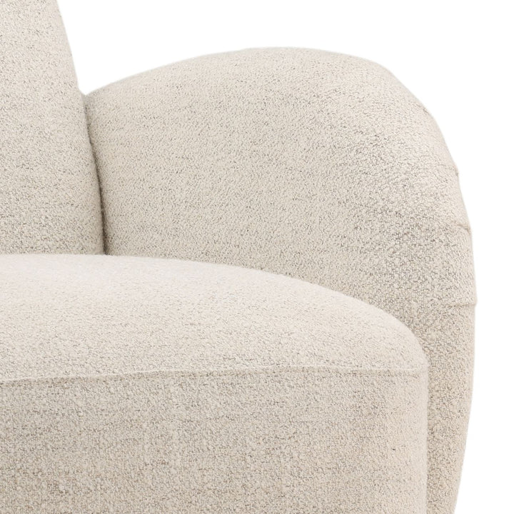 Greta Off White Chenille Swivel Chair, detail 2 view