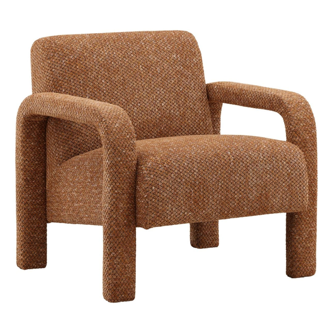 Kelden Ginger Chenille Lounge Chair, three-quarter studio view