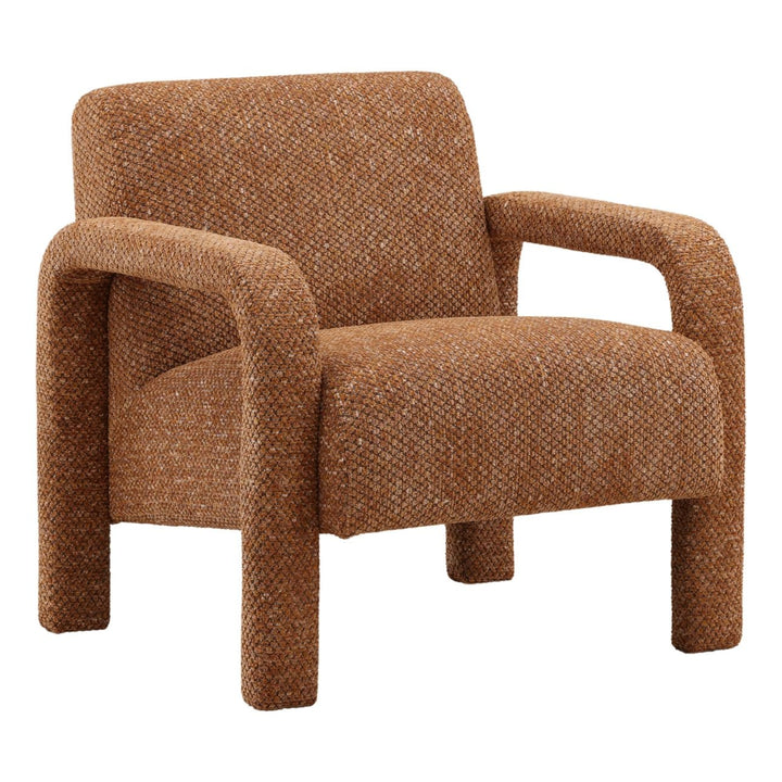 Kelden Ginger Chenille Lounge Chair, three-quarter studio view