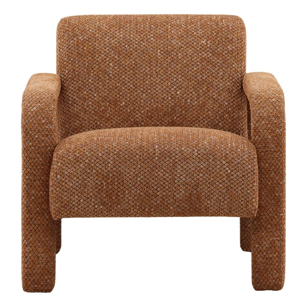 Kelden Ginger Chenille Lounge Chair, front view