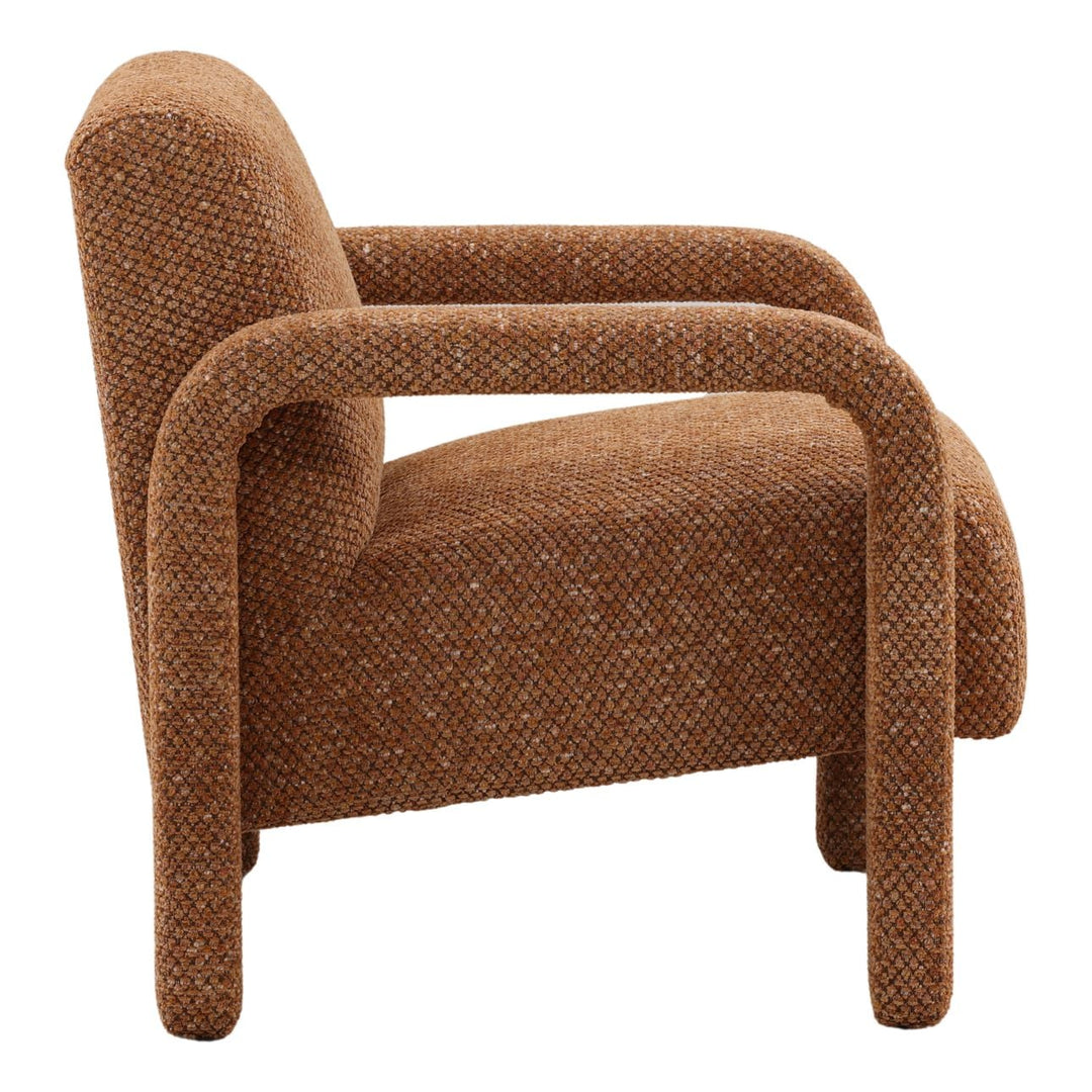 Kelden Ginger Chenille Lounge Chair, profile view