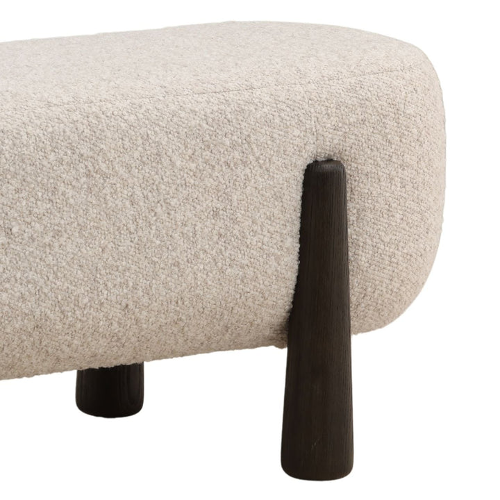 Maren Upholstered Bench, Beige, detail 2 view