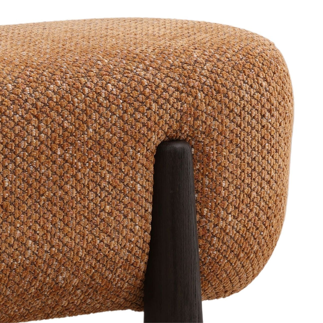 Maren Upholstered Bench, Ginger, detail 2 view