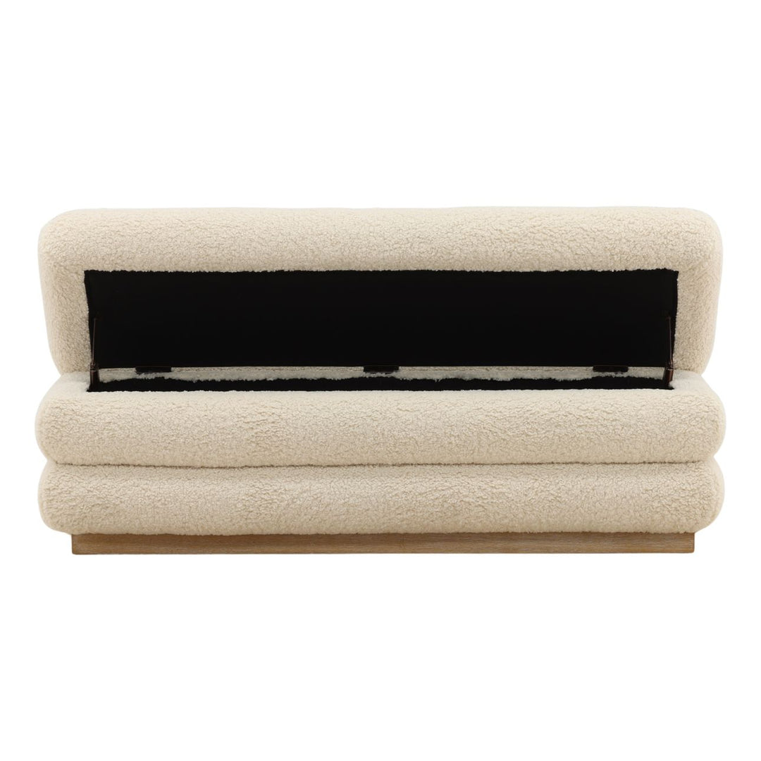 Aurea Storage Bench, open door view