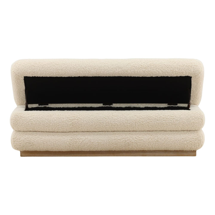 Aurea Storage Bench, open door view