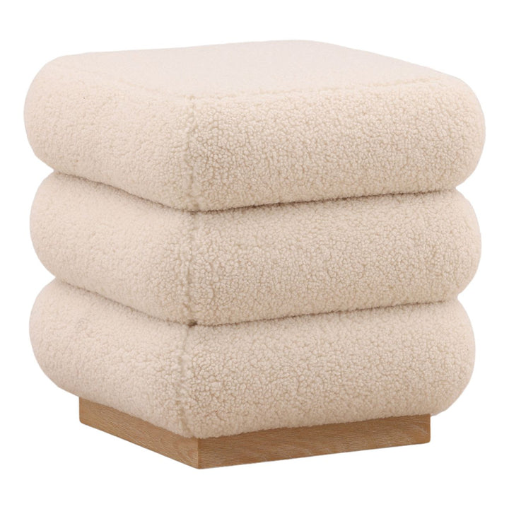 Rosie Storage Stool, three-quarter studio view