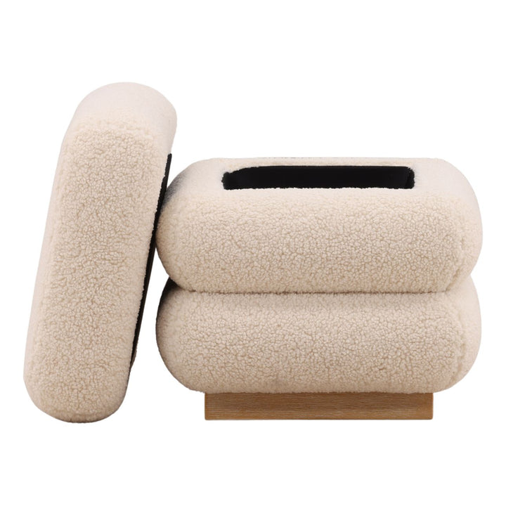 Rosie Storage Stool, open door view