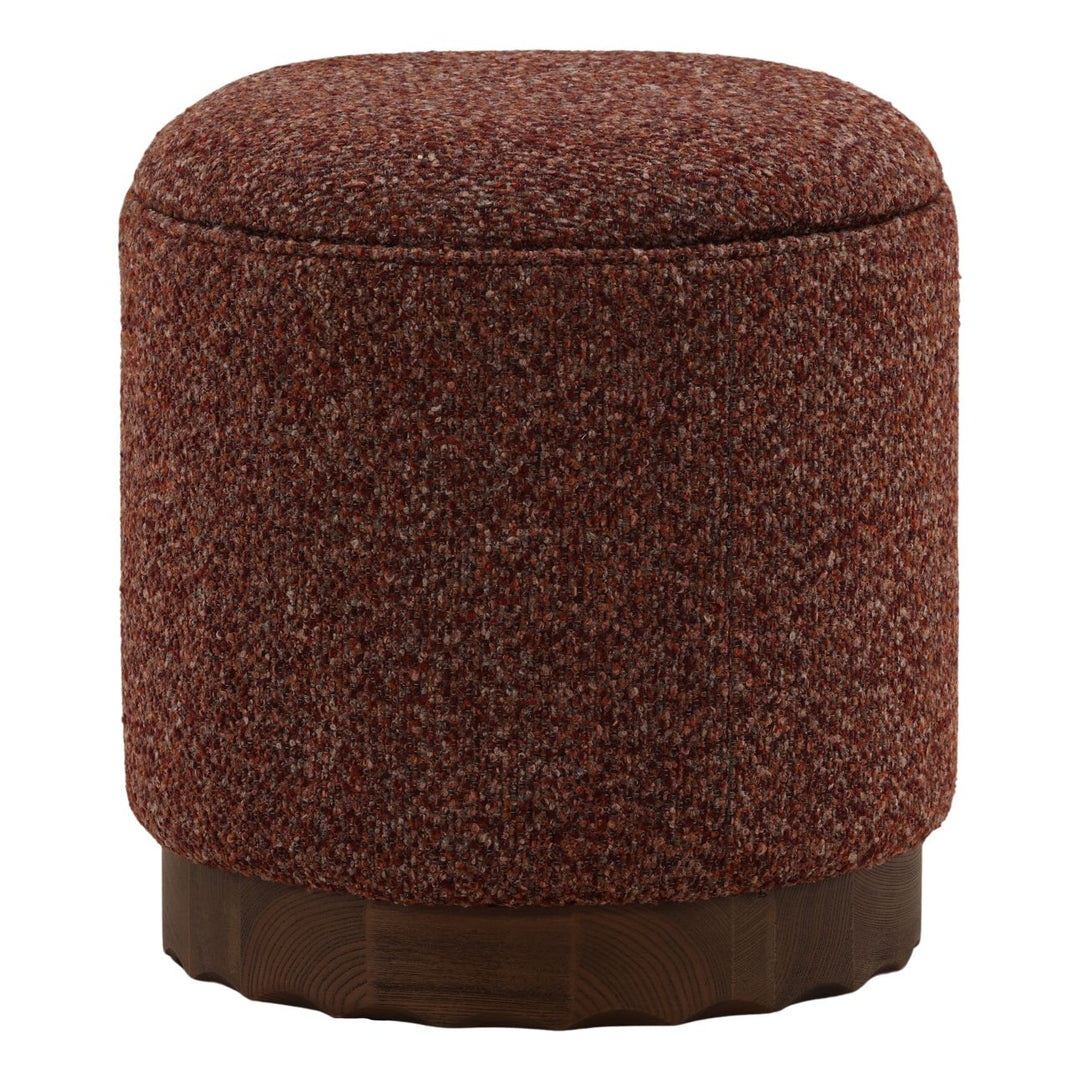 Olena Storage Stool, three-quarter studio view