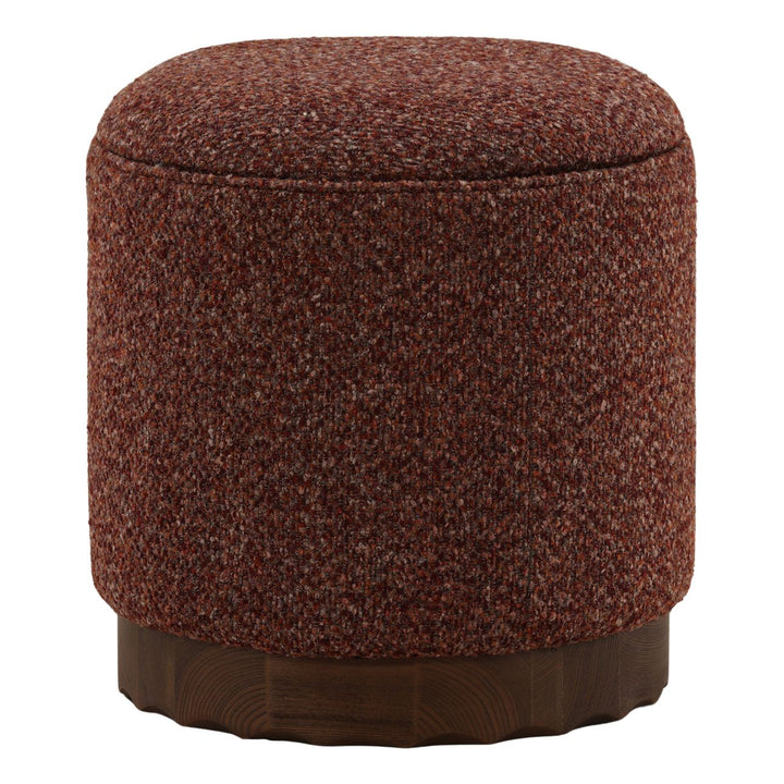 Olena Storage Stool, three-quarter studio view
