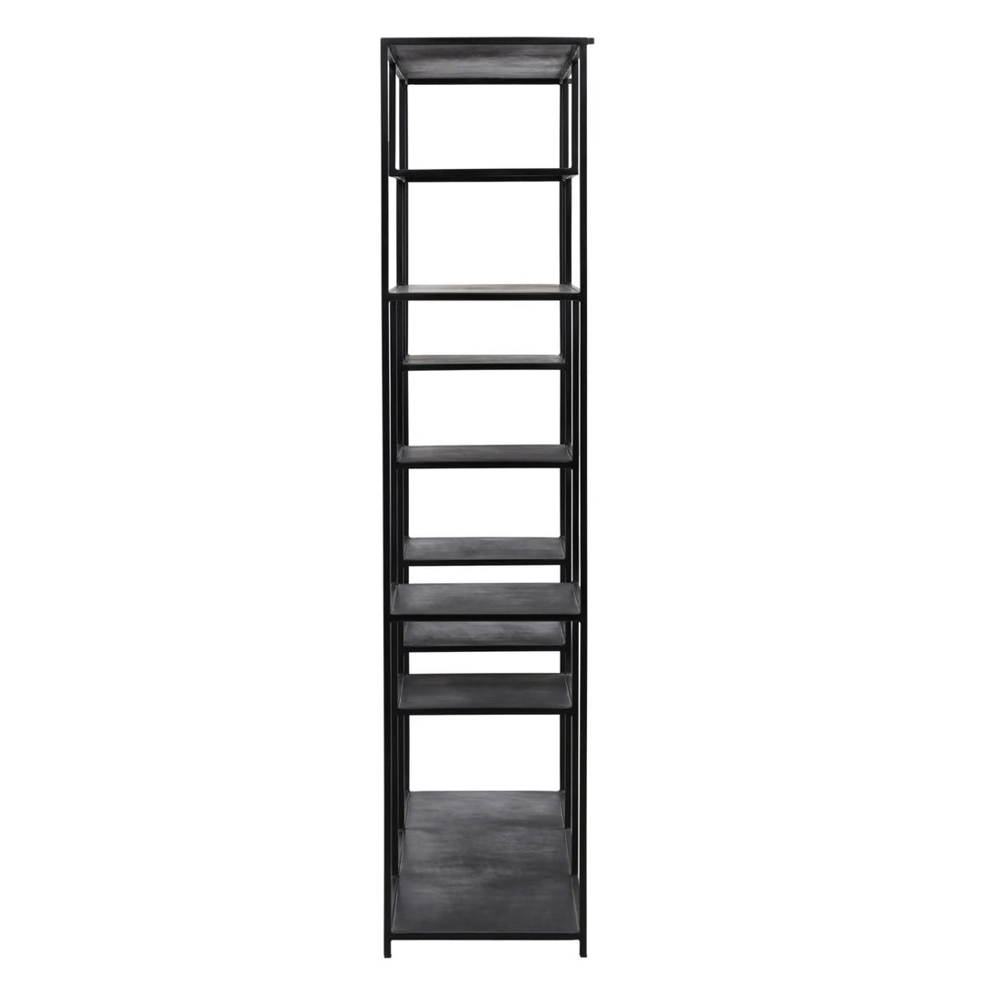 Dara Wide Metal Bookcase, profile view