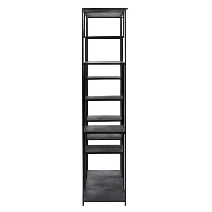 Dara Wide Metal Bookcase, profile view