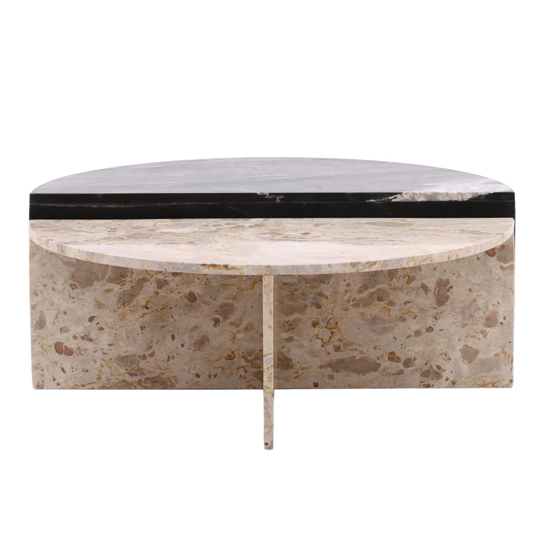 Sylva Marble Coffee Tables - Set of 2, front view