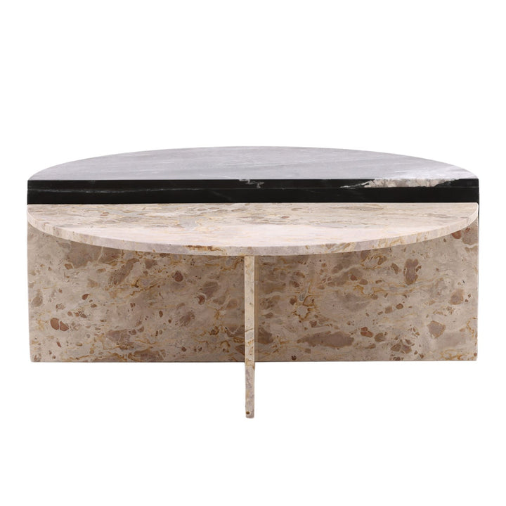 Sylva Marble Coffee Tables - Set of 2, front view