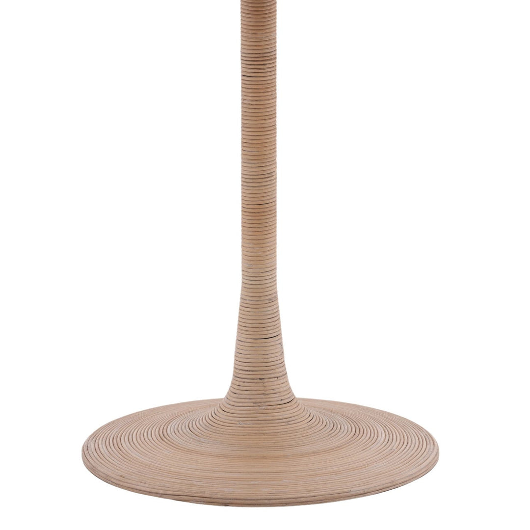 Martelle Travertine Cane Counter Table, detail 2 view