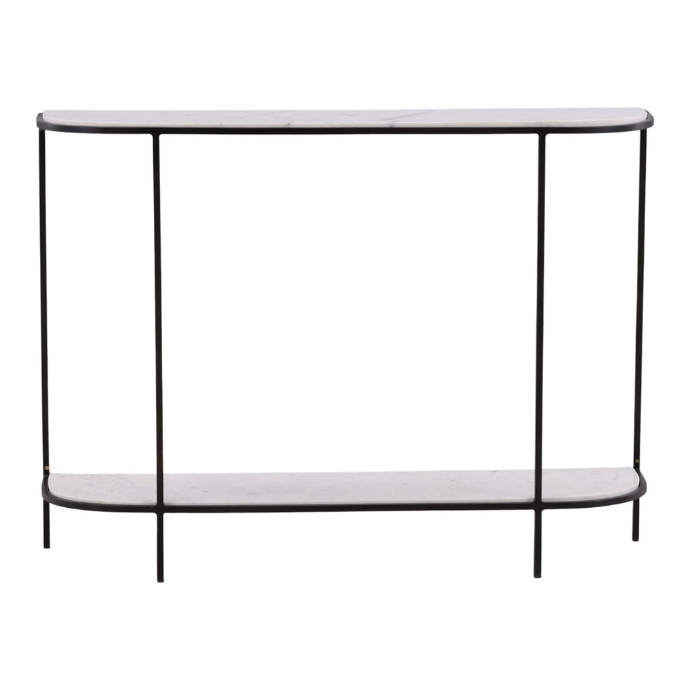 Briar White Marble Console Table, front view