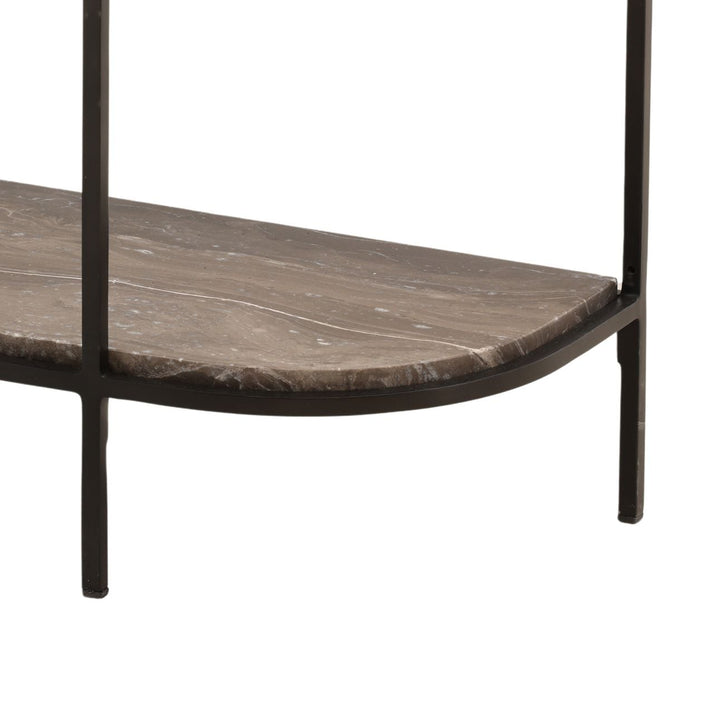 Briar Brown Marble Console Table, detail 2 view