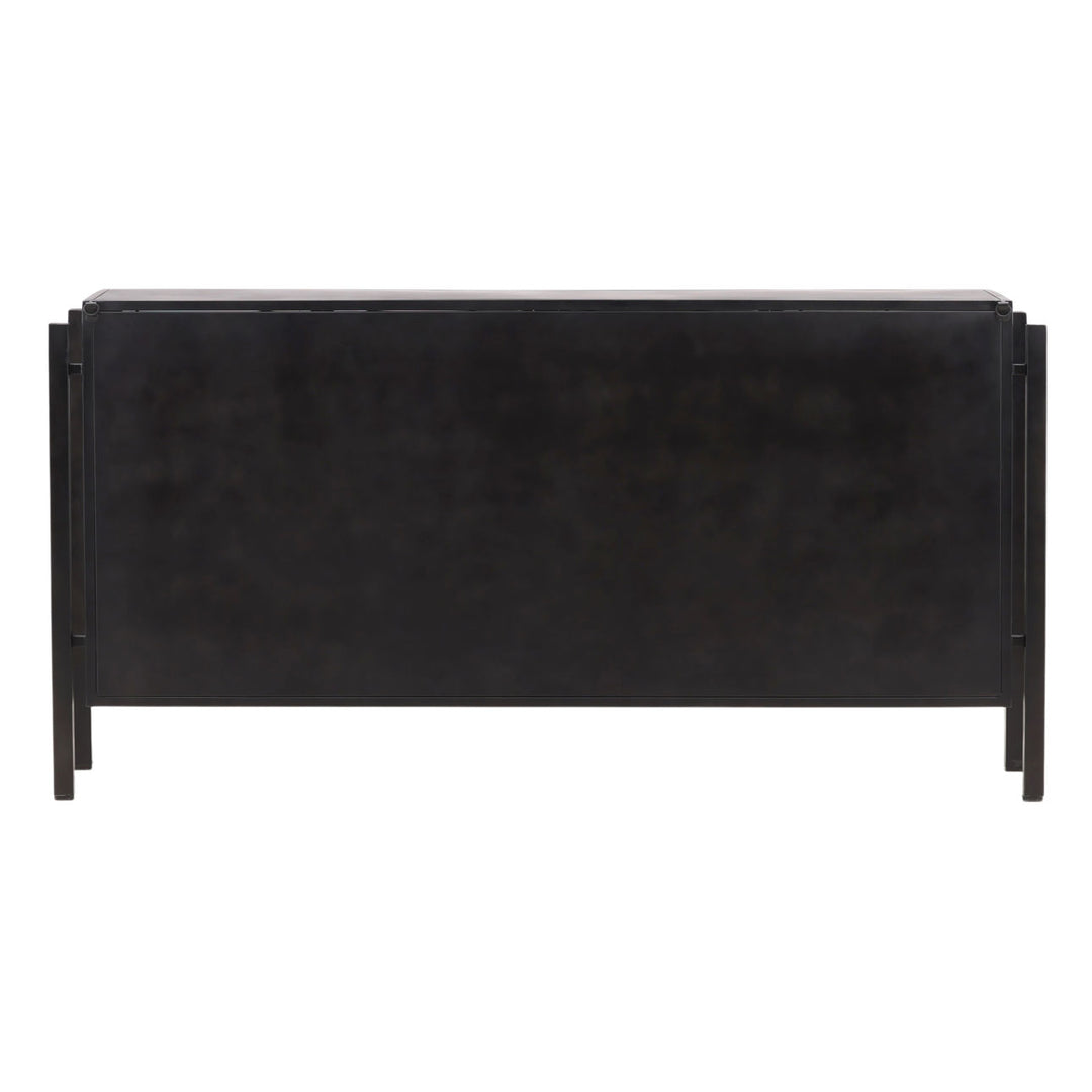 Greta Iron and Glass Sideboard, back view