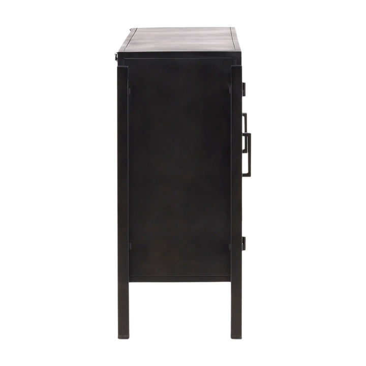 Greta Iron and Glass Sideboard, profile view