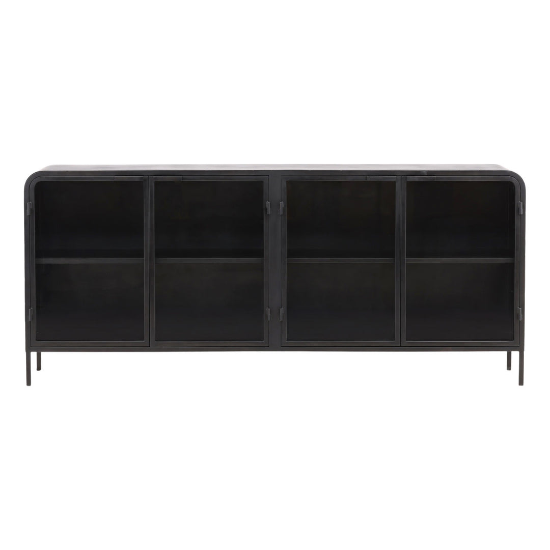 Jalen Iron and Glass Sideboard, front view