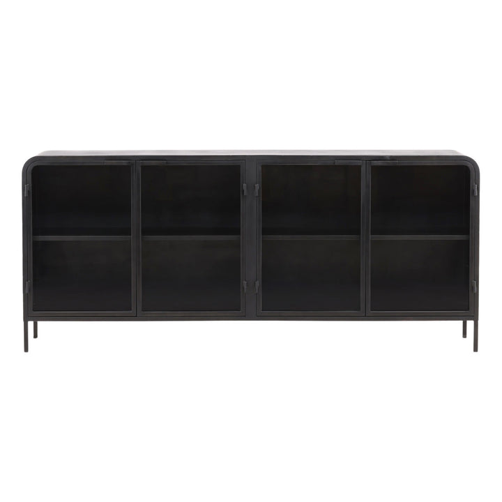 Jalen Iron and Glass Sideboard, front view