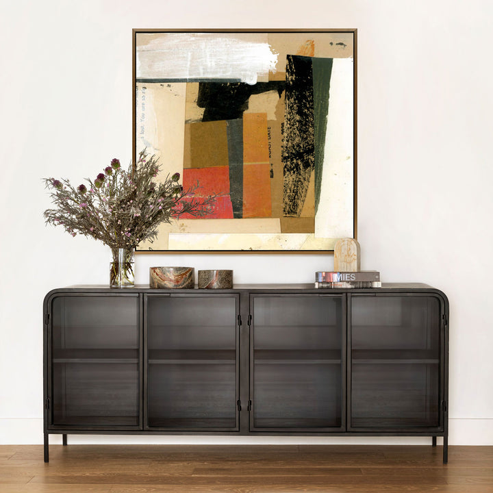 Jalen Iron and Glass Sideboard, lifestyle view
