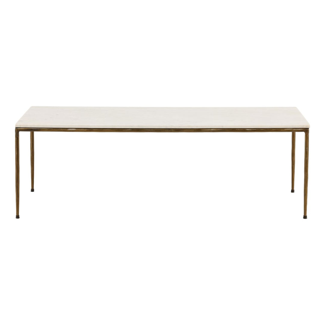 Leni White Marble Coffee Table, front view