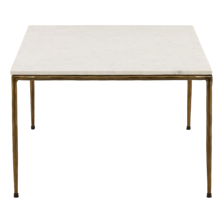 Leni White Marble Coffee Table, profile view