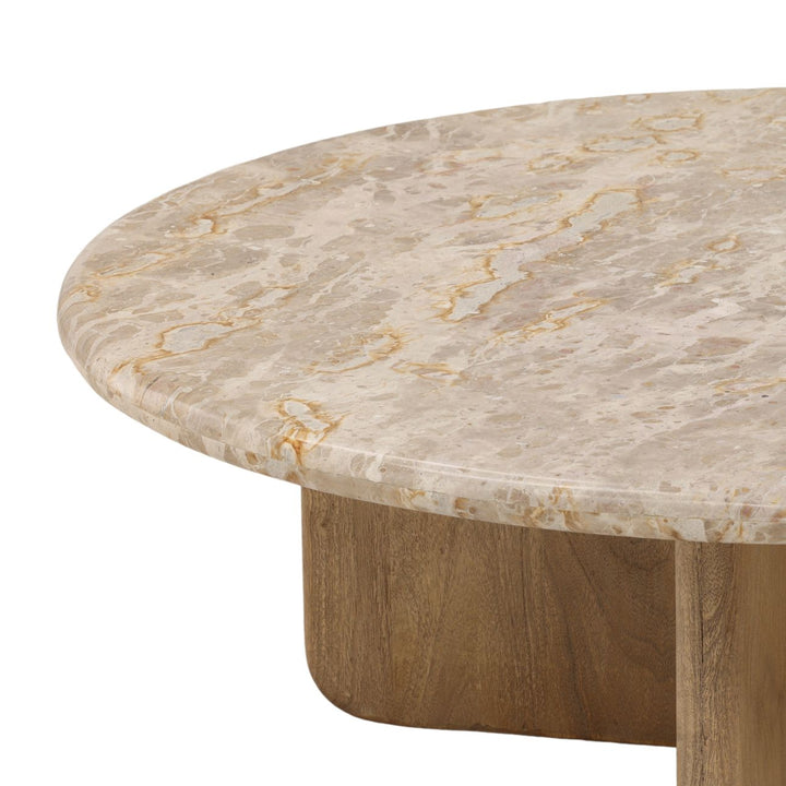 Ines Marble Top Coffee Table, detail 1 view