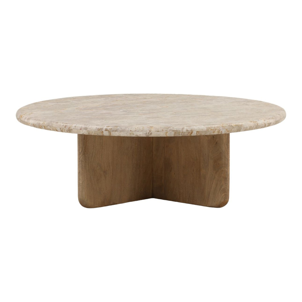 Ines Marble Top Coffee Table, front view