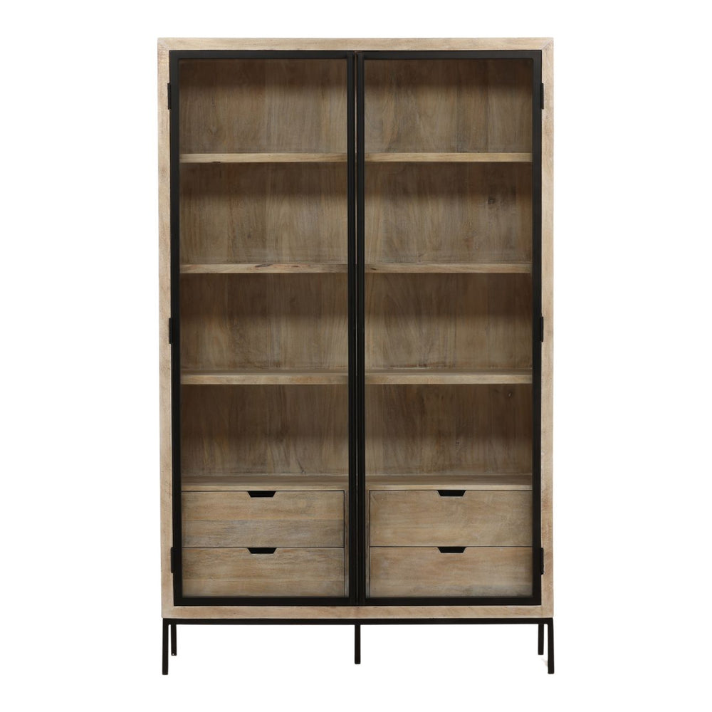 Fairmont Glass and Wood Cabinet, front view
