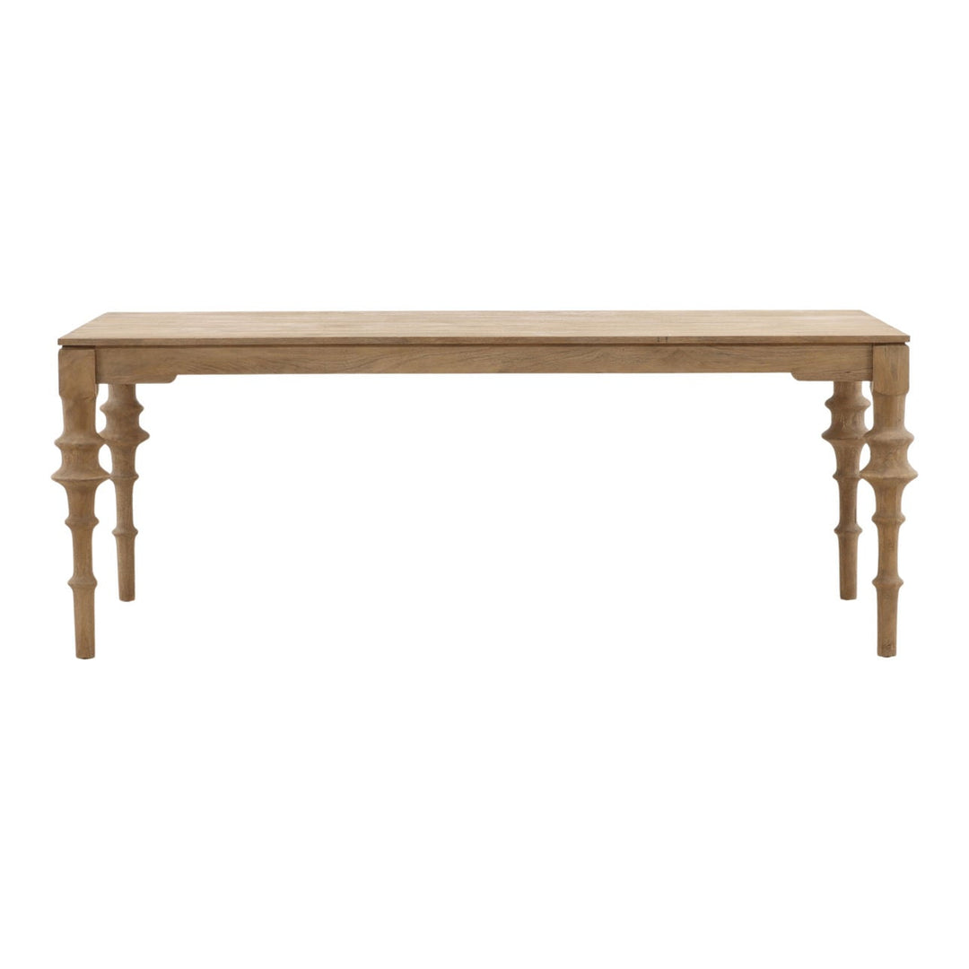 Sage Mango Wood Dining Table, 78-inch · Natural, front view