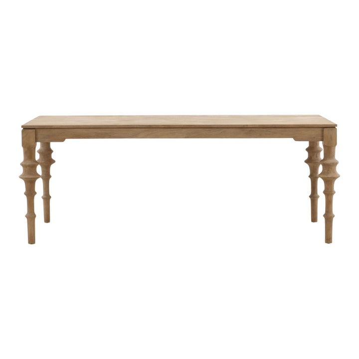 Sage Mango Wood Dining Table, 78-inch · Natural, front view