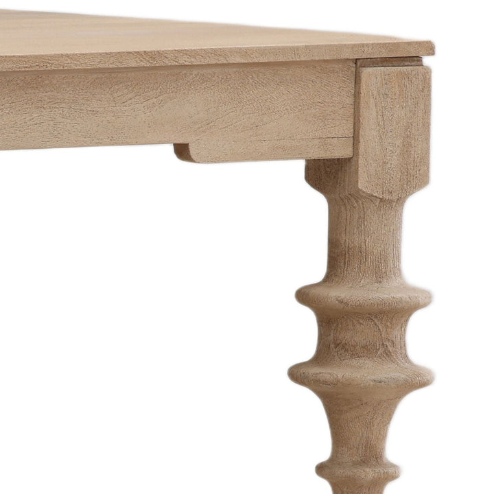 Sage Mango Wood Dining Table, 90-inch · Natural, detail 2 view
