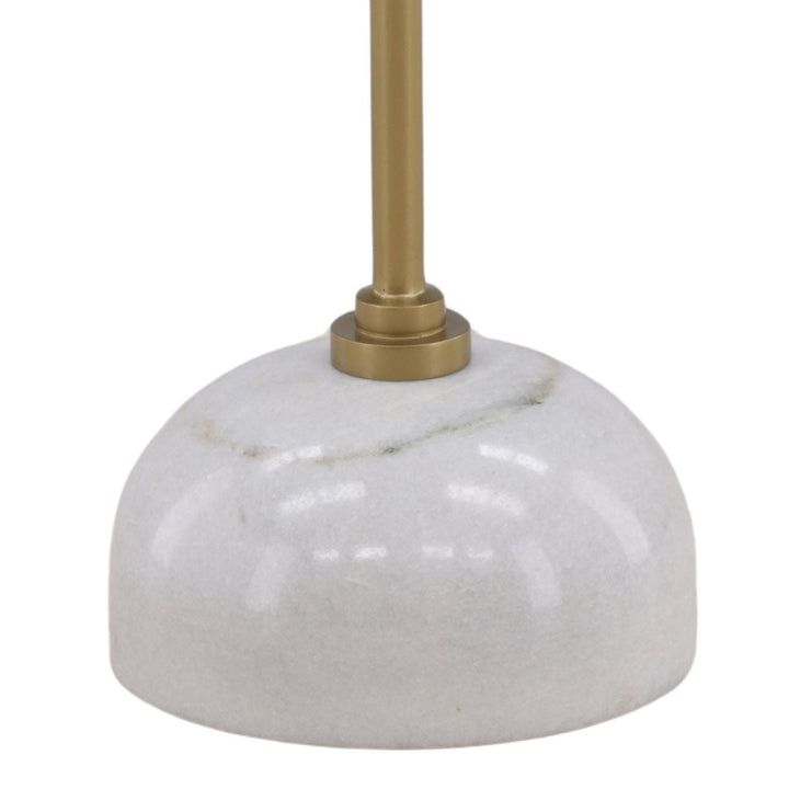 Ren Marble and Iron Side Table, detail 1 view