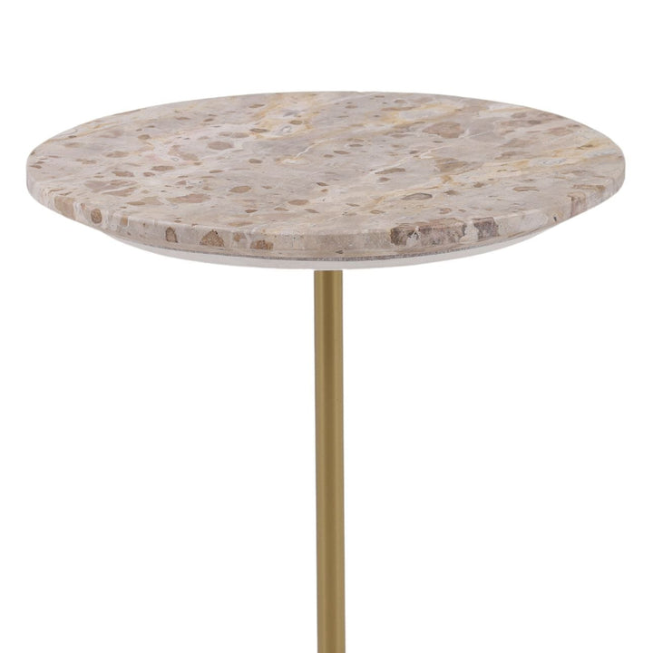 Ren Marble and Iron Side Table, detail 2 view