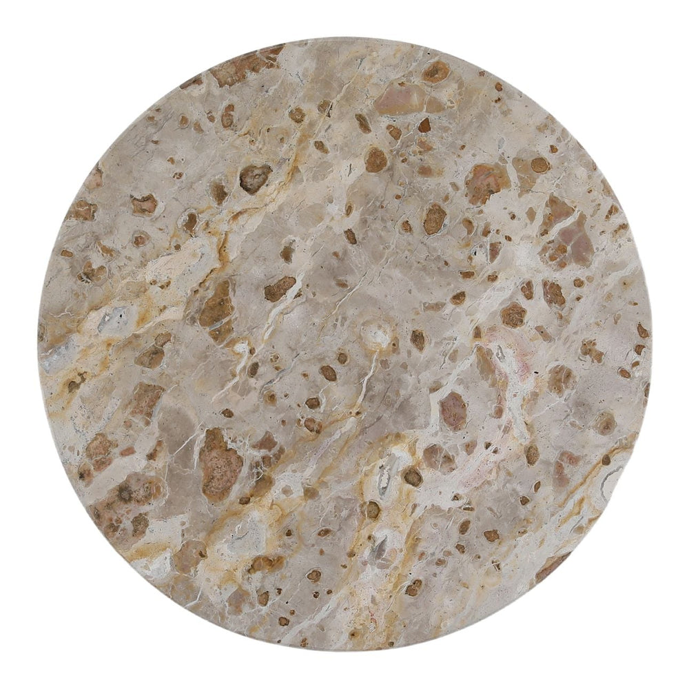 Ren Marble and Iron Side Table, overhead view