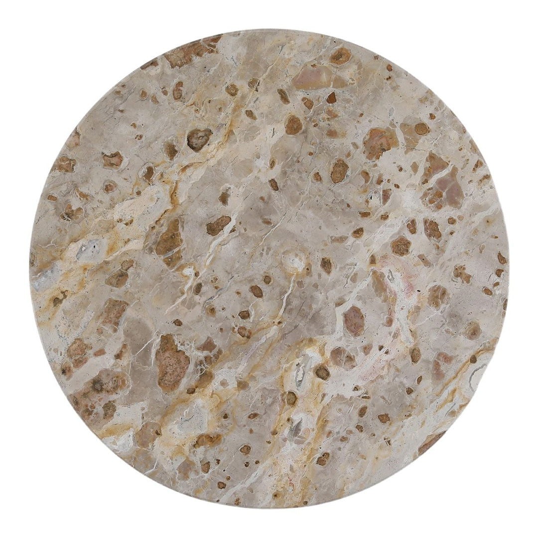 Ren Marble and Iron Side Table, overhead view