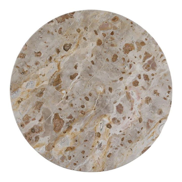 Ren Marble and Iron Side Table, overhead view