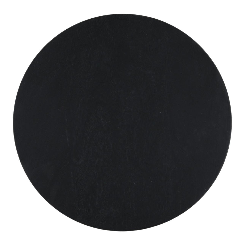 Marlo Black Wood Side Table, overhead view