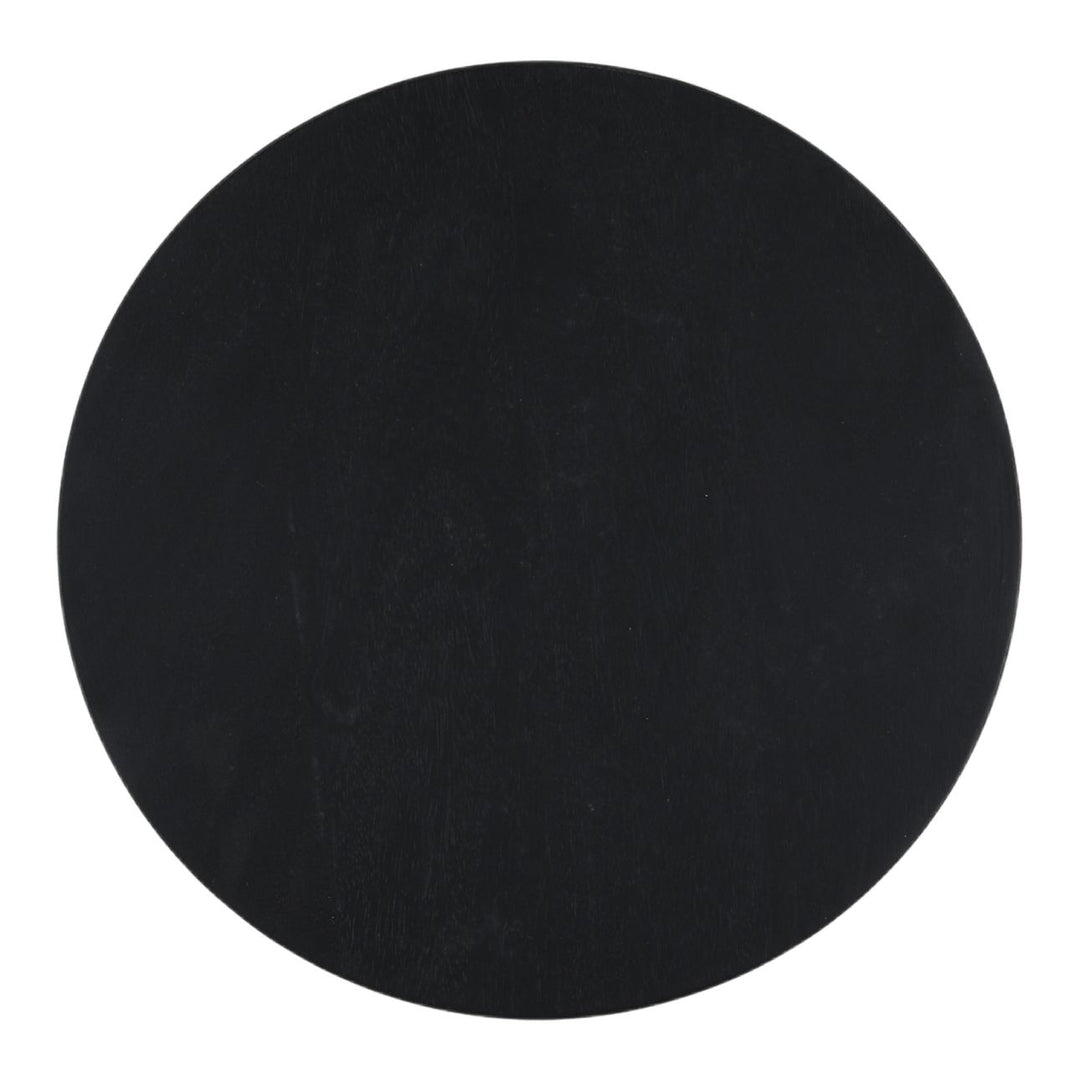 Marlo Black Wood Side Table, overhead view