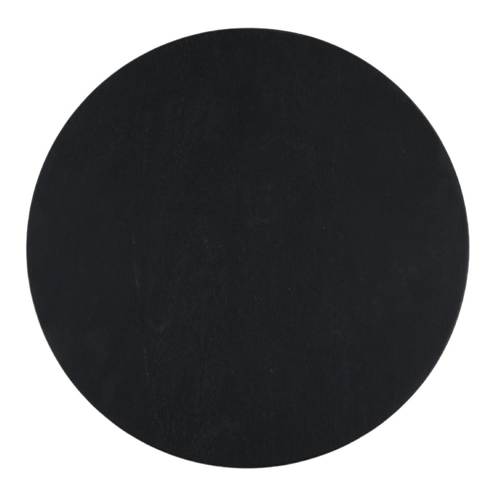 Marlo Black Wood Side Table, overhead view