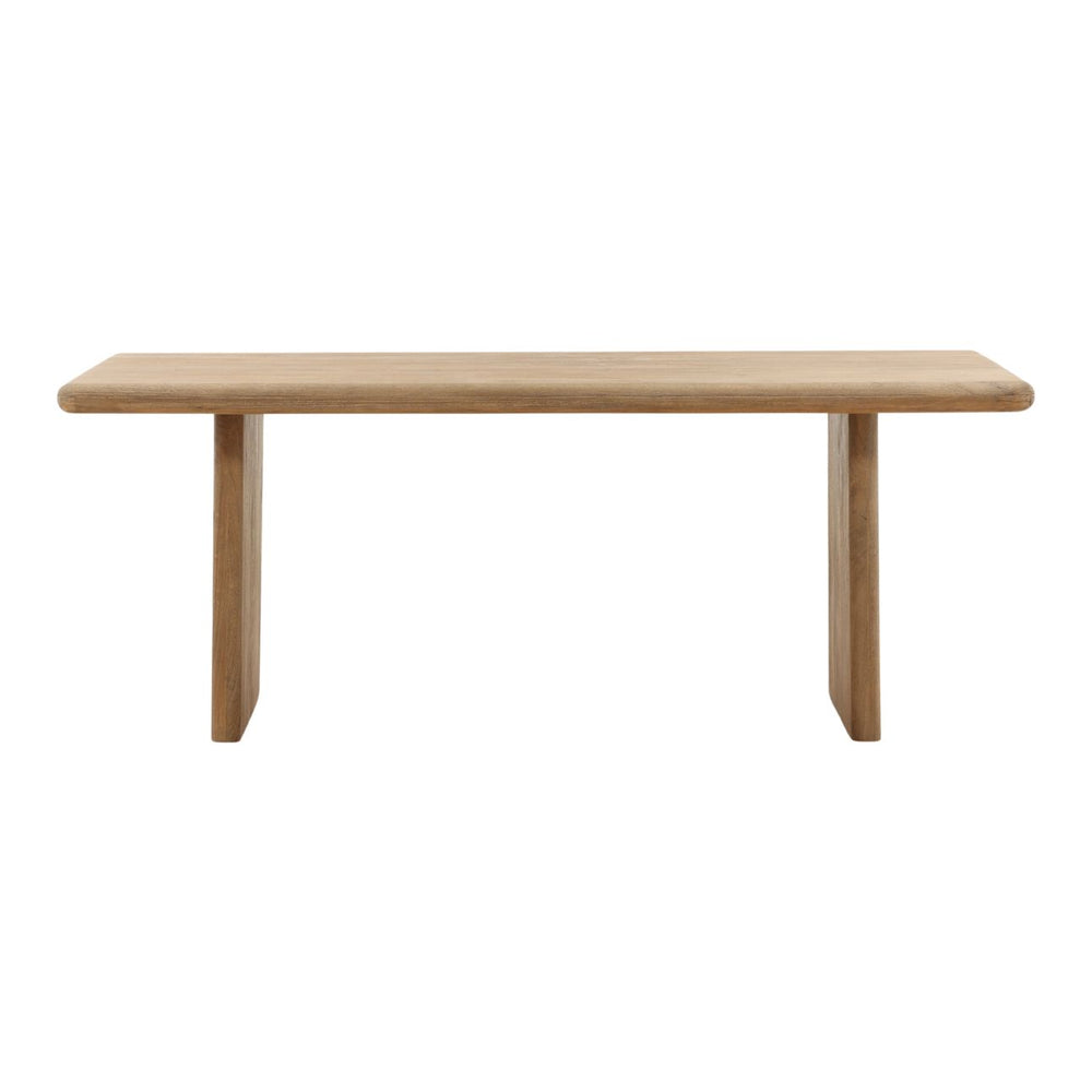 Amelia Natural Mango Wood Dining Table, front view