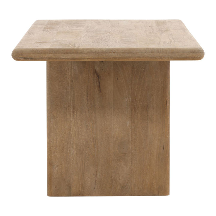 Amelia Natural Mango Wood Dining Table, profile view