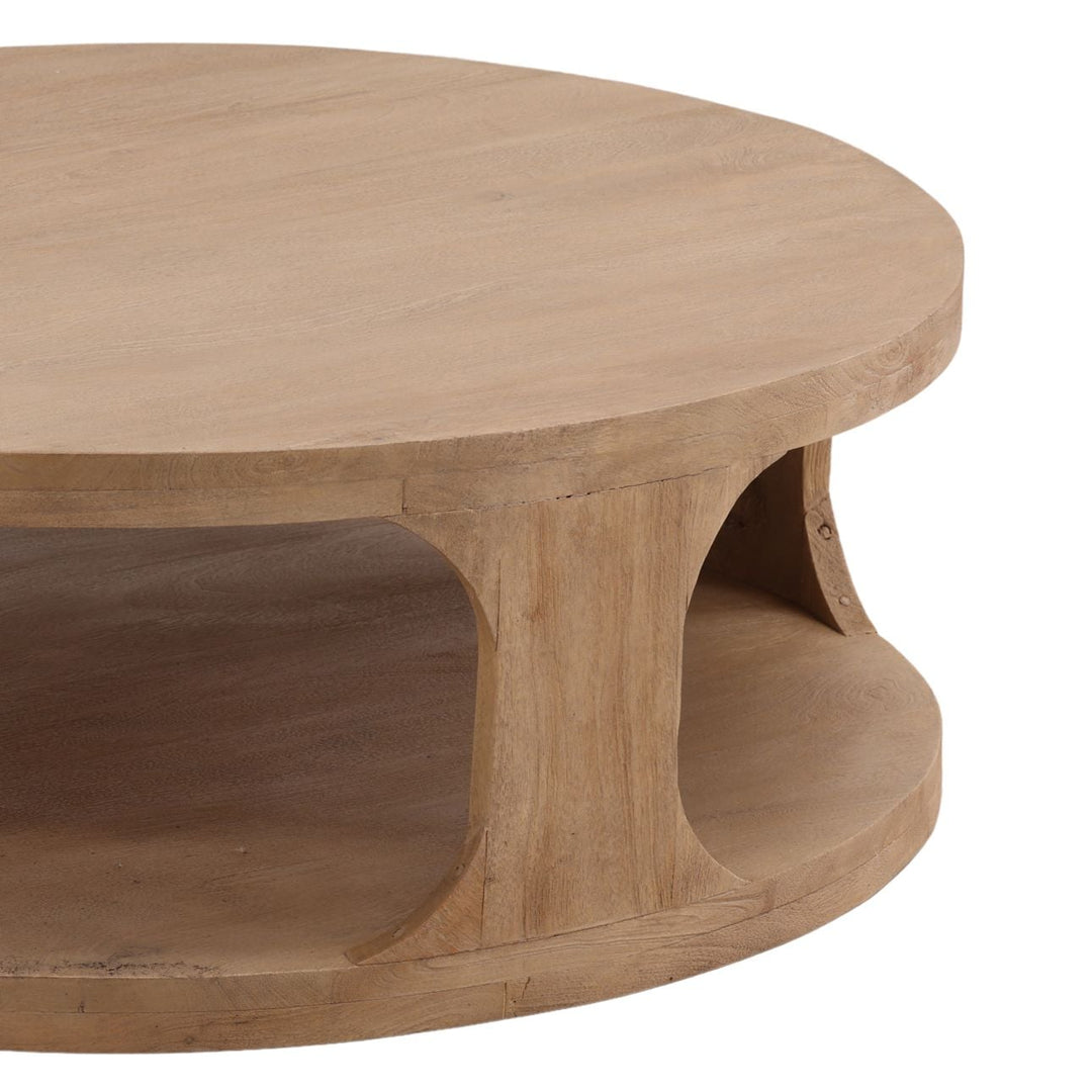 Solen Mango Wood Coffee Table, detail 2 view