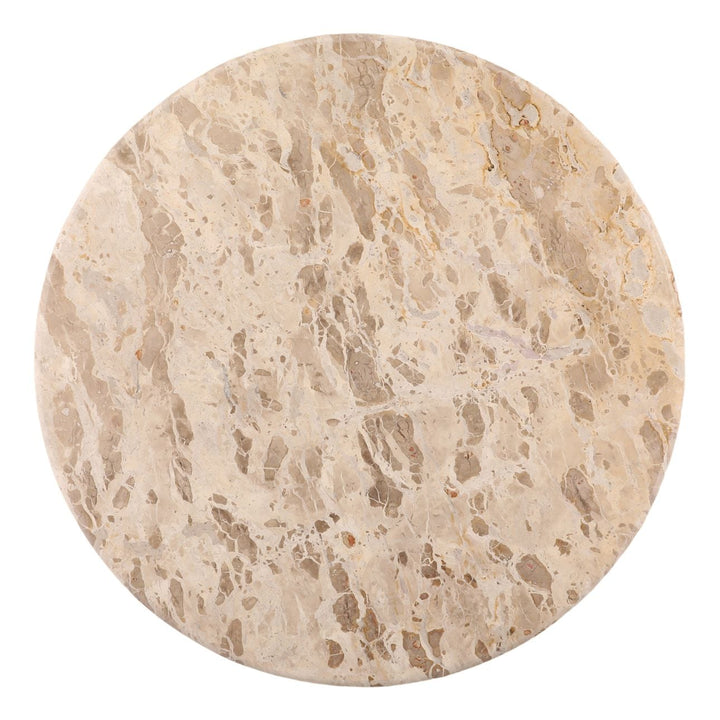 Lana Marble and Mango Wood Dining Table, overhead view