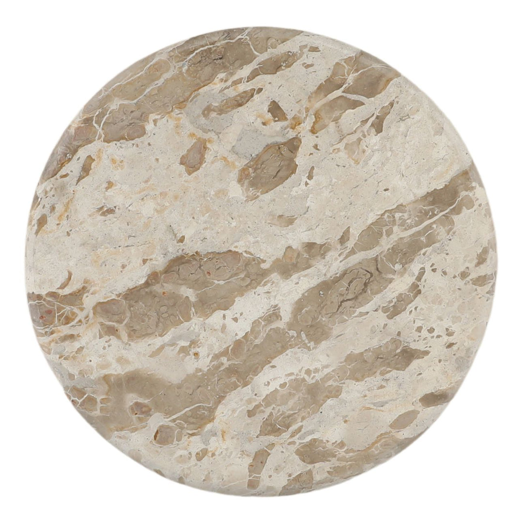 Ines Marble Top Side Table, overhead view