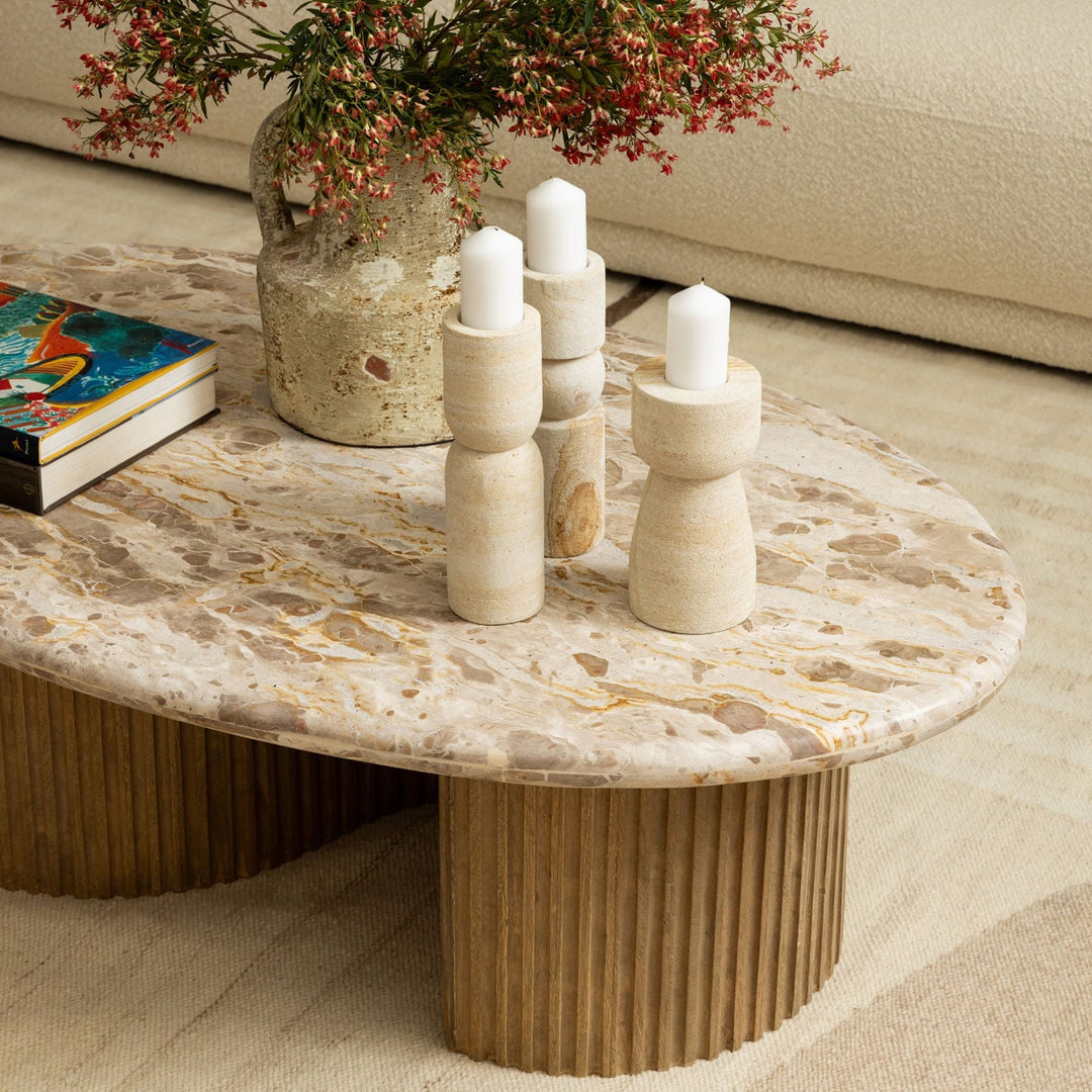 Barrett Marble and Wood Coffee Table, alternate lifestyle view 1